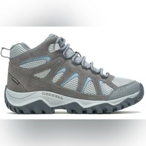 Women’s Merrell Oakcreek Mid Waterproof Hiking Shoes Size 8 in Paloma Gray